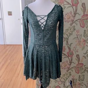 Free People Lace Teal Dress!